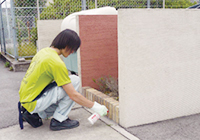 ゴミステーションの清掃